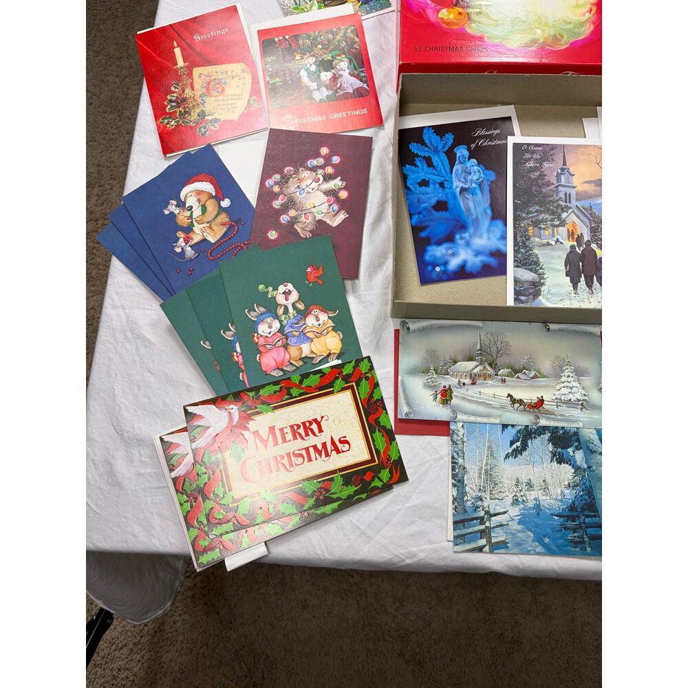 VTG Lot of 30 Christmas cards. 1960s-1980s. Unused. MCM, holiday. vintage - Picture 2 of 5